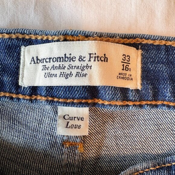 🔥 NWT Abercrombie Curve Love 90s Ankle Straight | Ultra High Rise | Size 16 - Picture 3 of 7